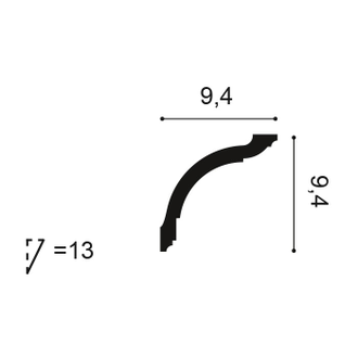 Карниз CX129 - 9,4*9,4*200см