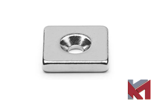 Неодимовый магнитный прямоугольник 15х15х3 с зенковкой 7х3.5