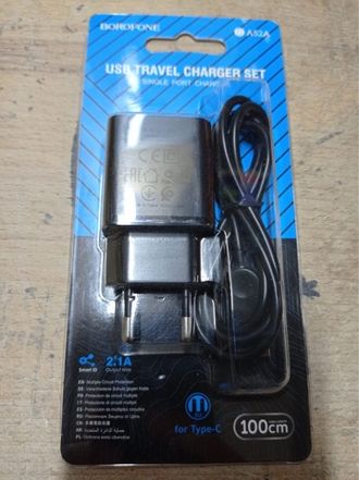 СЗУ Borofone BA52A Gamble single port charger set(Type-C)(EU)