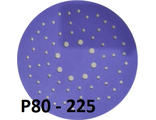 СМиТ CERAMIC Violet шлифовальный диск на липучке; диаметр 225 мм / P80 — 64 отверстий арт. АС73294