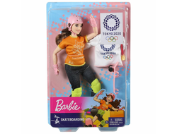 Barbie Кукла Олимпийская спортсменка Скейтбордистка, GJL78