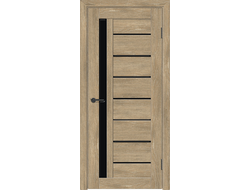 Дверь с черным стеклом ЭкоСтиль 54 дуб шале