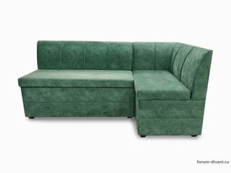 Кухонный Угловой диван "Форум-8" Зеленый правый