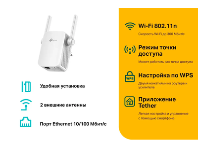 Усилитель WI-FI  TP-LINK  WA855RE Белый