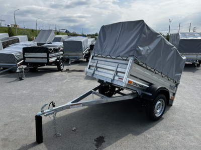 Прицеп «Спутник PRO» (1900x1200x480) увеличенный борт, оцинкованная рама, с силовым подрамником