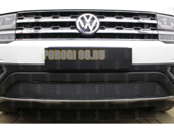Защита радиатора Volkswagen Teramont 2017- black низ