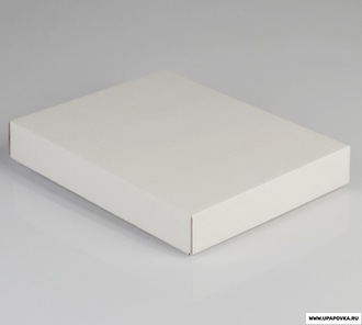 Коробка крышка-дно Белая без окна 26 х 21,5 х 4 см