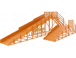 Зимняя горка "IgraGrad Snow Fox", скат 10 м (мод. 3)