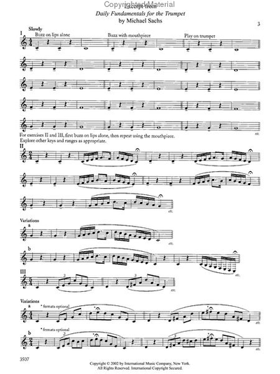 Sachs M: Daily Fundamentals For Trumpet