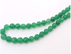 Агат тонированный граненый на нити  10мм  зеленый