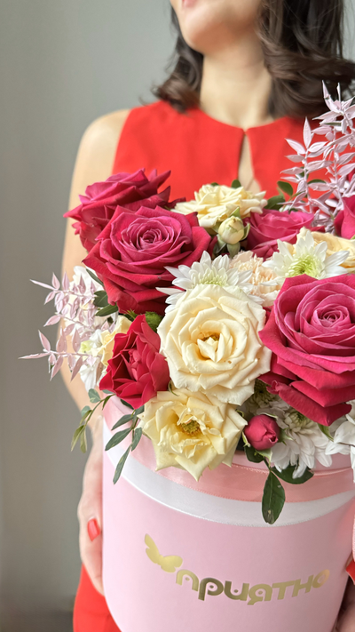 Цветочная композиция 67 на день влюбленных