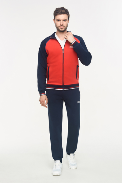 Теплый спортивный костюм мужской  12SKM-RR-1270, красный