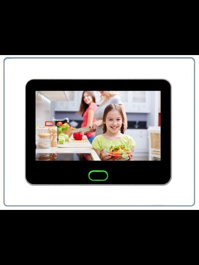 Автономный беспроводной надверный комплект (монитор 7" + панель вызова) с шлюзом LAN с DVR + модуль управления электронным замком, HD (Acebell)