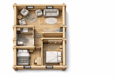 Уютный 128м2 12х8