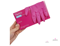 Перчатки нитриловые Mediok Magenta 50 пар р-р М