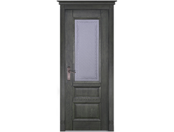 Дверь Межкомнатная - Аристократ № 2 Дуб (ЭЙВОРИ БЛЕК)