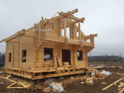 Двухэтажный Дом из клееного бруса "Княжий луг", 170 м2