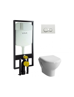 Комплект инсталляции с подвесным унитазом Vitra Zentrum 9012B003-7206 4в1