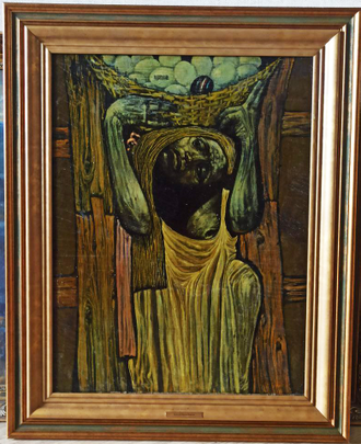 Михуля-Морозов А. И. Без названия 1982 г. Холст, дублированный на холст, масло 65Х50 (1207)