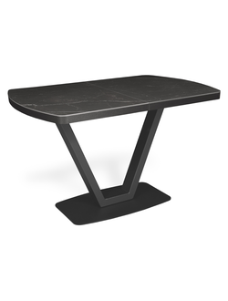 Ancel черный/керамика черный мрамор 120(+40)х80