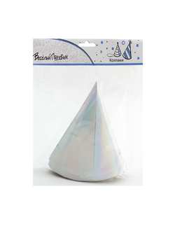 Колпаки фольгированные голография, 6 шт