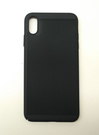 Защитная крышка iPhone XS max, черная, перфорация
