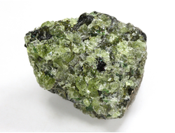 Хризолит (Перидот, Оливин), кристаллы на породе, США (34*25*21 мм, 27 г) №38087