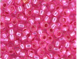 БИСЕР PRECIOSA 10/0 - 5г - 08277 ПРОЗРАЧНЫЙ С СЕРЕБРЯНОЙ ЛИНИЕЙ ВНУТРИ РОЗОВЫЙ (ОГОНЁК)