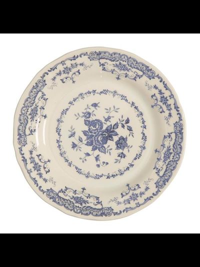 Тарелка мелкая26 см, цвет декора синий