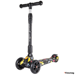 Детский самокат TechTeam Tiger Print 2022 буквы