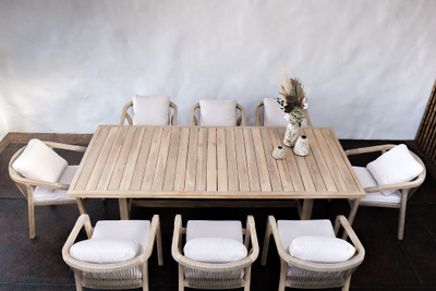 Обеденная группа из массива акации Rimini XL