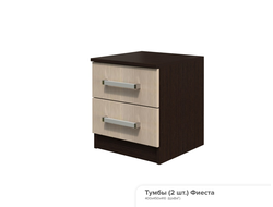 ТУМБЫ ПРИКРОВАТНЫЕ ФИЕСТА (2шт.) (венге), 400*450*410