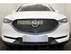 Защита радиатора Mazda CX-5 2017- black верх PREMIUM