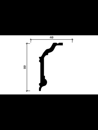 Потолочный плинтус DECOR-DIZAYN DD502, из дюрополимера, под покраску, ударопрочный, 2 метра