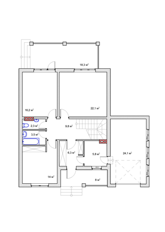 Двухэтажный дом с четырьмя спальнями и кабинетом 189м² (S7)