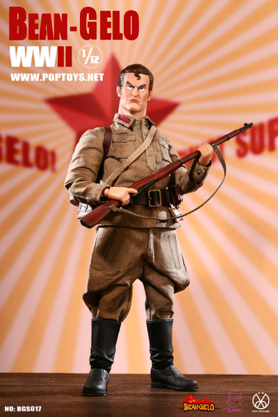 Красноармеец-рабочий Кайл - Коллекционная ФИГУРКА 1/12 Bean Gelo Series The working class soldier Kyle (BGS017) - POPTOYS