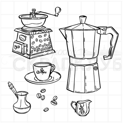 ФП штамп "Кофейный сервиз"