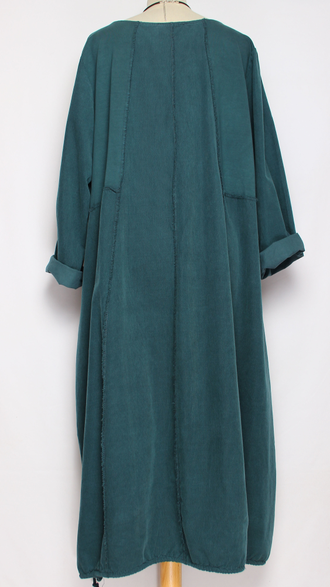 Платье Бохо вельветовое "Сетка трикотажная спинка" горчичное, морская волна, малахит до р.56