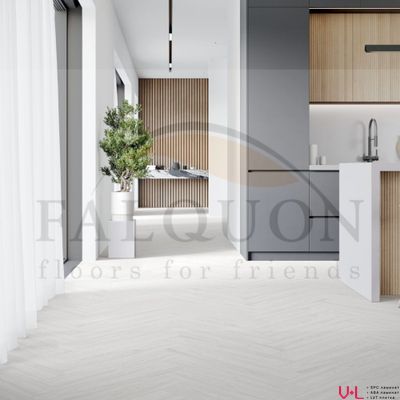 SPC ламинат The Floor Herringbone White D2935 42 класс толщина 6.0 мм с фаской и подложкой замковый 1.752 м2
