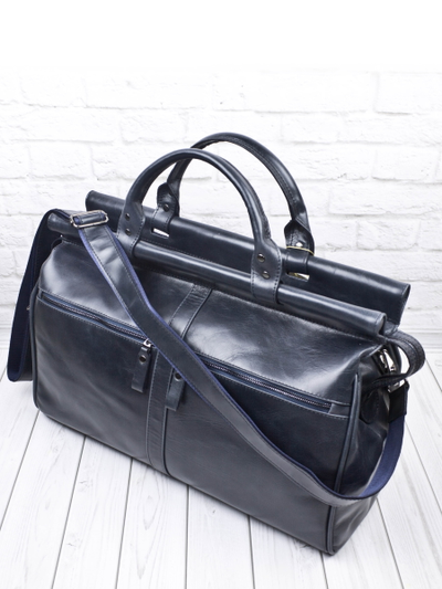 Кожаный саквояж Veano Premium blue (арт. 4004-54)