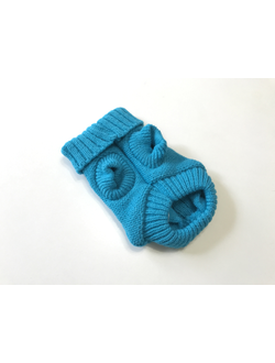 Свитер косичка для собаки бирюзовый