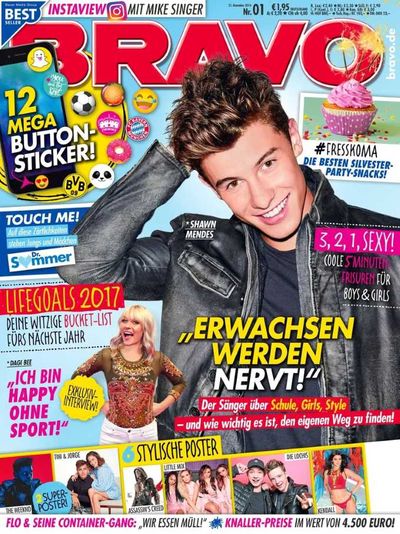 Bravo Magazine № 01 2017 Shawn Mendes, Dagi Bee, The Weeknd, Assassin's Creed, Little Mix, Die Lochi