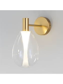 Настенный светильник со стеклянным плафоном 60175/1 латунь