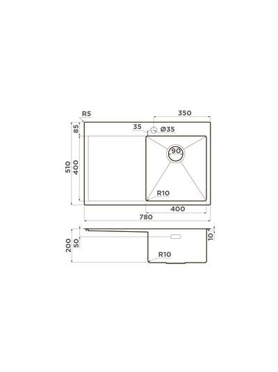 Мойка OMOIKIRI AKISAME 78-R
