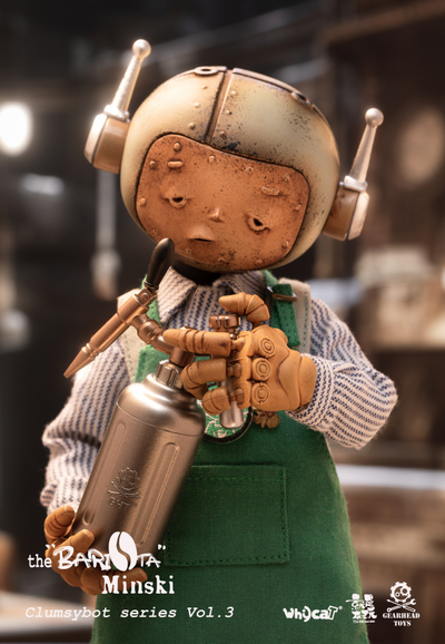 Робот-бариста Мински - Коллекционная ФИГУРКА 1/6 scale ClumsyBot series #3 Barista Minski (GHT005) - Whycat & GEARHEADTOYS
