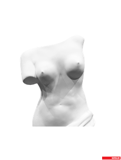 Кашпо "ВЕНЕРА", цв. белый, Н=30см, гипс.