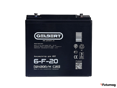 Аккумулятор для ИБП Gelbert 6-F-20 (12V20A/H C20)
