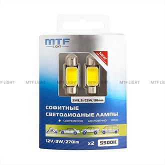 Салонные лампы LED C5W COB 5500K COB55C5W