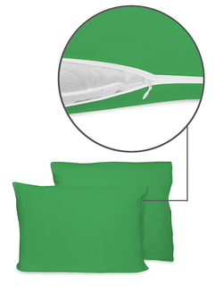 Наволочки Cleo трикотажные на молнии 50х70 100% хлопок (2шт.) (зеленый) 57/9