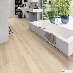 Дизайнерский пол Disano Classic Aqua Дуб Кристальный 536242 в интерьере ванной